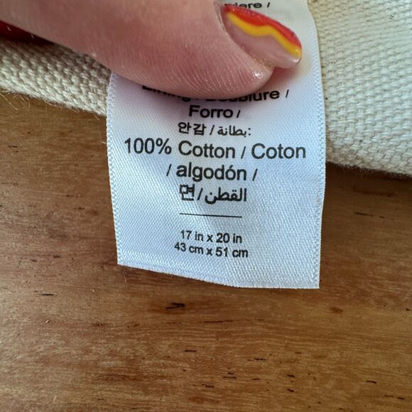 Green Row Blake Wool Cotton Pillow Cover Lilac Orange Red Textural New Open Box - Picture 4 of 7